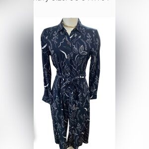 Joe Fresh long sleeve button down dress with detachable belt-pockets-size XL US